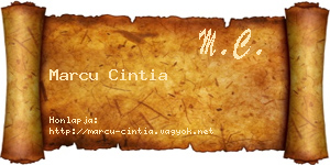 Marcu Cintia névjegykártya